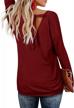 ouges women's v-neck knit sweater with long sleeves and tie back detail - casual pullover top logo