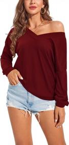 img 2 attached to OUGES Women'S V-Neck Knit Sweater With Long Sleeves And Tie Back Detail - Casual Pullover Top