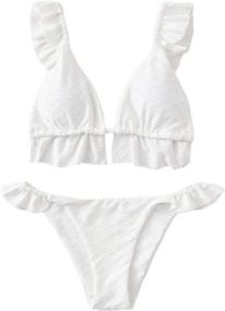 img 4 attached to SOLY HUX Triangle Bathing Swimsuits Women's Clothing - Swimsuits & Cover Ups