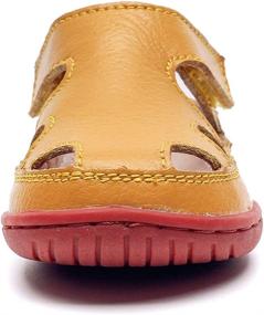 img 2 attached to DADAWEN Summer Leather Fisherman Toddler Boys' Shoes : Outdoor