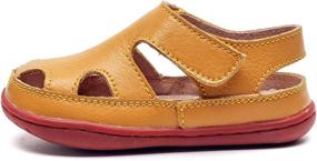 img 1 attached to DADAWEN Summer Leather Fisherman Toddler Boys' Shoes : Outdoor