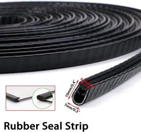 img 2 attached to Sumnacon Car Door Edge Guards 16Ft - Flexible Rubber Trim for Ultimate Protection of Cars, Boats, & Vehicles - Durable, Removable, and Effective Black Protector Seal Strips