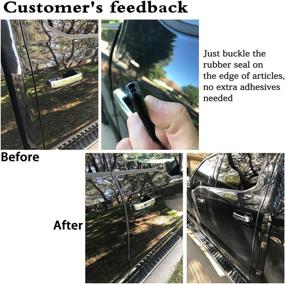 img 3 attached to Sumnacon Car Door Edge Guards 16Ft - Flexible Rubber Trim for Ultimate Protection of Cars, Boats, & Vehicles - Durable, Removable, and Effective Black Protector Seal Strips