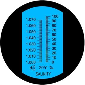 img 1 attached to 🌊 Advanced ATC Salinity Refractometer for Aquariums, Marine Monitoring, and Saltwater Testing. Dual Scale: 0-100ppt & 1.000-1.070 Specific Gravity