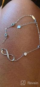 img 5 attached to 🎁 Серебряные браслеты с бесконечностью на щиколотку для женщин - Nieboa S925, классический дизайн украшения, идеальный подарок для мамы, жены, девушки.