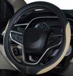 duoduobling microfiber leather steering wheel logo