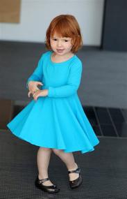 img 2 attached to 👗 Cute and Comfy City Threads Cotton Sleeve Twirly Dresses for Girls - Stylish and Playful Attire