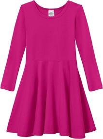 img 4 attached to 👗 Cute and Comfy City Threads Cotton Sleeve Twirly Dresses for Girls - Stylish and Playful Attire