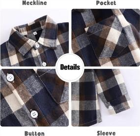 img 1 attached to Festive Plaid Flannel Shirt For Toddler Boys And Girls - Long Sleeve T-Shirt Top Kid Clothes