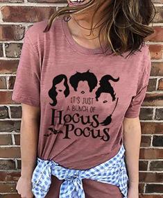 img 2 attached to Hilarious JEALLY Women'S Halloween T-Shirt - 'It'S Just A Bunch Of Hocus Pocus' - Short Sleeve Graphic Tee Shirt For Better Style And SEO