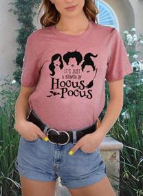 img 1 attached to Hilarious JEALLY Women'S Halloween T-Shirt - 'It'S Just A Bunch Of Hocus Pocus' - Short Sleeve Graphic Tee Shirt For Better Style And SEO