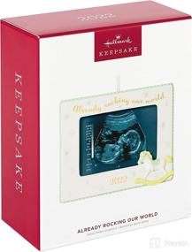img 2 attached to 🎄 Hallmark Keepsake 2022 Christmas Ornament - Rocking Our World Sonogram Picture Frame (Porcelain)