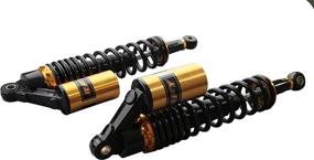 img 1 attached to 🏍️ GZYF Pair 400mm Motorcycle ATV Shock Absorbers: Universal Fit for Honda Suzuki Yamaha Kawasaki ATV Go Kart Quad Dirt Sport Bikes - Black & Gold