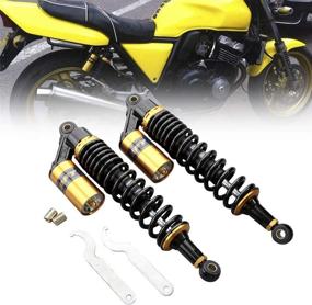 img 3 attached to 🏍️ GZYF Pair 400mm Motorcycle ATV Shock Absorbers: Universal Fit for Honda Suzuki Yamaha Kawasaki ATV Go Kart Quad Dirt Sport Bikes - Black & Gold