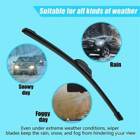 img 2 attached to 🚗 Heeteco 22" + 20" 1-HE Wiper Blades: Premium All-Seasons Front Windshield Wipers (Pack of 2)