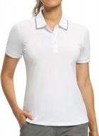hiverlay women's golf polo shirts - lightweight upf 50+ quick-dry collared shirts for tennis, daily wear, and work tops logo