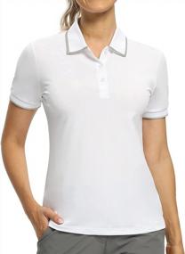 img 4 attached to Hiverlay Women'S Golf Polo Shirts - Lightweight UPF 50+ Quick-Dry Collared Shirts For Tennis, Daily Wear, And Work Tops