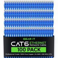 подключайтесь с помощью 100-упаковок gearit ethernet-кабелей cat6 длиной 3 фута — надежное сетевое решение логотип