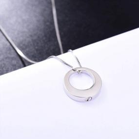 img 1 attached to Jinlou Sterling Silver Circle Of Life Urn Necklace - Forever Cherish Your Loved Ones With This Elegant Memorial Pendant For Women