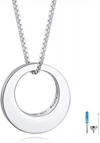 img 4 attached to Jinlou Sterling Silver Circle Of Life Urn Necklace - Forever Cherish Your Loved Ones With This Elegant Memorial Pendant For Women