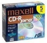 img 1 attached to 📀 Maxell CD-R Pro 700 with 700MB and 80min (5 Pack) - 24x CDR Media