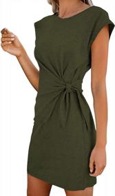 img 4 attached to Chic And Comfortable: LaSuiveur Women'S Tie Waist T-Shirt Dress For Casual Style