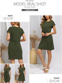 img 2 attached to Chic And Comfortable: LaSuiveur Women'S Tie Waist T-Shirt Dress For Casual Style