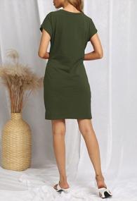 img 3 attached to Chic And Comfortable: LaSuiveur Women'S Tie Waist T-Shirt Dress For Casual Style
