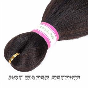 img 1 attached to Pre Stretched Braiding Hair 12 Inch 8 Packs Ombre Short Braiding Hair Crochet Braids Natural Easy Braid Hot Water Setting Professional Synthetic Hair Extensions Soft Yaki Straight Texture (#1B/30)