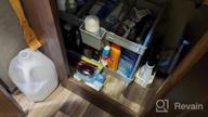 img 1 attached to Maximize Your Storage Space With SOLEJAZZ Under Sink Organizer - 2 Tier Multi-Purpose Cabinet Storage With Dividers, Hooks, And Cup For Bathroom And Kitchen - White review by Michael Liguori