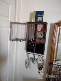 img 5 attached to Rustic Charm: QILICHZ Set Of 3 Wall Mounted Jewelry Organizers For Elegant Jewelry Display & Storage