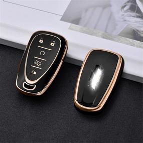 img 1 attached to ELOHEI For Chevy Key Fob Cover Case Shell Cover TPU Protector Holder For Chevrolet 2020 2019 2018 2017 2016 Chevy Malibu Camaro Cruze Traverse Spark Equinox Sonic Volt Bolt(Fits 5 Buttons)