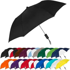img 4 attached to ☂️ STROMBERGBRAND UMBRELLAS Spectrum Popular Style 15" Automatic Open Umbrella: Light Weight Travel Folding Umbrella for Men and Women, Black – Find Yours Now!