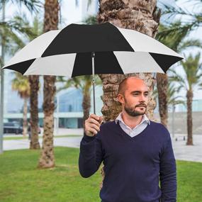 img 1 attached to ☂️ STROMBERGBRAND UMBRELLAS Spectrum Popular Style 15" Automatic Open Umbrella: Light Weight Travel Folding Umbrella for Men and Women, Black – Find Yours Now!
