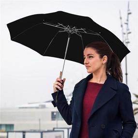 img 2 attached to ☂️ STROMBERGBRAND UMBRELLAS Spectrum Popular Style 15" Automatic Open Umbrella: Light Weight Travel Folding Umbrella for Men and Women, Black – Find Yours Now!