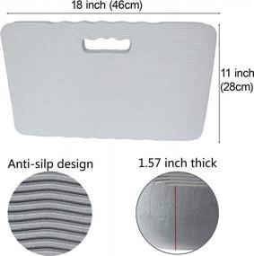 img 3 attached to Premium Thick Kneeling Pad Set - 2Pcs Gardening Knee Pads With EVA-Soft Cushioning For Gardening, Yoga, Baby Bath, Home Cleaning Supplies (Grey)