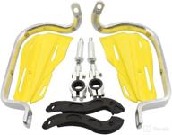 🟨 goofit 7/8" aluminium alloy hand brush guards for motocross motorcycle off-road pit dirt bike atv - yellow логотип