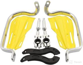 img 4 attached to 🟨 GOOFIT 7/8" Aluminium Alloy Hand Brush Guards for Motocross Motorcycle Off-Road Pit Dirt Bike ATV - Yellow