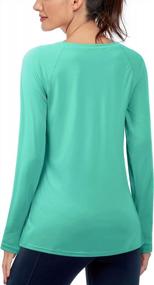 img 2 attached to BLEVONH Women Casual Sports Shirt Built In Bras UPF50+ Long Sleeve Tops S-2XL