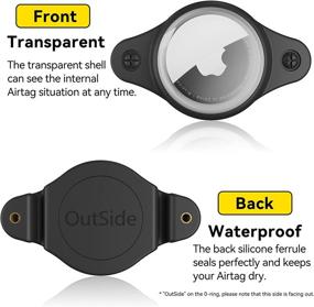 img 1 attached to Airtag Collar AirTags Waterproof Pack Black