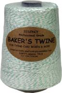 🎁 regency wraps bakers twine cone: versatile green/white string for pastry boxes, food presentation, and crafts - 2,300 ft (pack of 1) logo