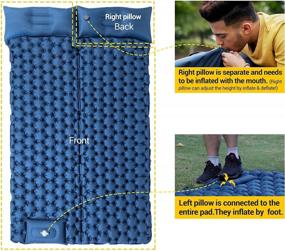 img 3 attached to Lightweight Inflatable Camping Pad For Two, LUXEAR Sleeping Pad For Hiking And Travel, Waterproof, Durable Air Mattress For Backpacking And Compact Storage