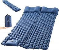 lightweight inflatable camping pad for two, luxear sleeping pad for hiking and travel, waterproof, durable air mattress for backpacking and compact storage логотип