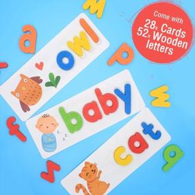 img 2 attached to Enhance Your Child'S Reading Skills With LIKEE Wooden Sight Word Flash Cards - 28 Cards And 52 Blocks Included!