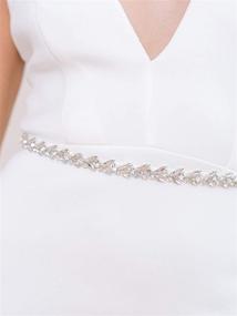 img 1 attached to SWEETV Rhinestones Wedding Headband for Bridesmaids & Women's Accessories - Belt