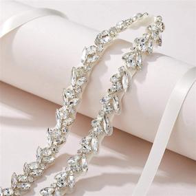 img 3 attached to SWEETV Rhinestones Wedding Headband for Bridesmaids & Women's Accessories - Belt