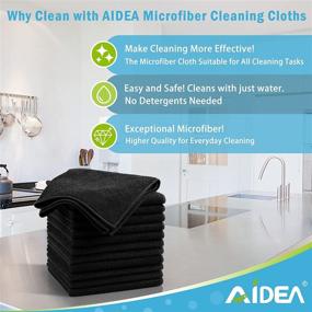 img 3 attached to 🧼 AIDEA Microfiber Cleaning Cloth-12PK: Lint-Free, Streak-Free Towels for Kitchen, Bathroom, Glass - 12"x 12" Multi-Purpose Rags