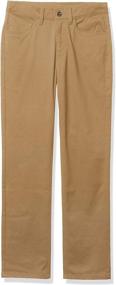 img 3 attached to Nautica School Uniform Front Khaki Boys' Clothing : Pants