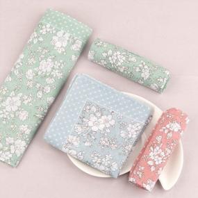 img 2 attached to 18X18" Floral Print Handkerchiefs For Women - 100% 60S Cotton Hankies Perfect For Weddings & Parties By Houlife