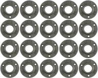 1" malleable cast iron black floor flange 20 pack fit for steampunk furniture,industrial supplies, floral, lamps, hanging racks, shelves diy and so on логотип